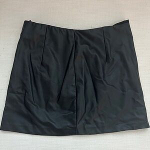 Abercrombie & Fitch Black Vegan Leather Skirt